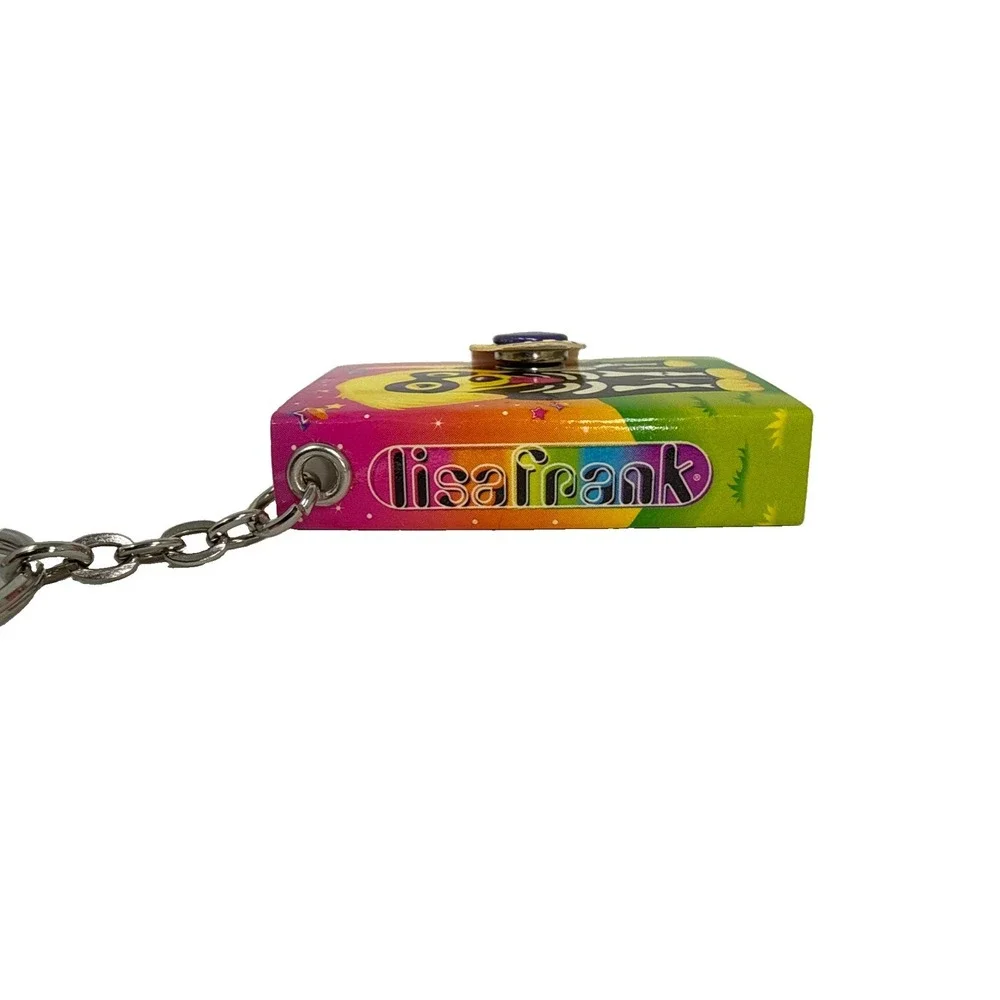 Lisa Frank 90s Golden Retriever Halloween Skeleton NOTEPAD KEYCHAIN
